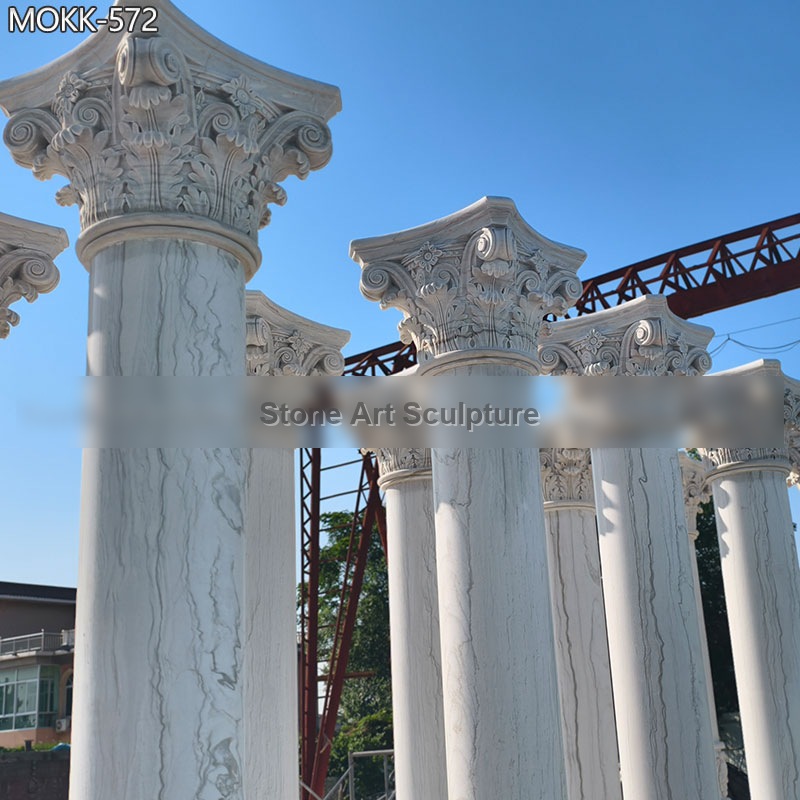 Marble Outdoor Ancient Roman Columns Pillars for Sale MOKK-572 detail image