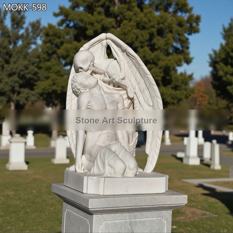 Marble the Kiss of Death Statue Replica for Cemetery MOKK- 598