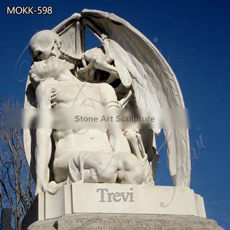 Marble the Kiss of Death Statue Replica for Cemetery MOKK- 598 detail image