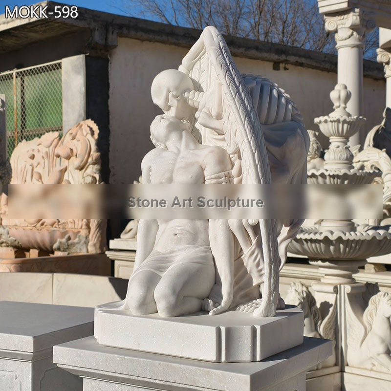 Marble the Kiss of Death Statue Replica for Cemetery MOKK- 598 detail image
