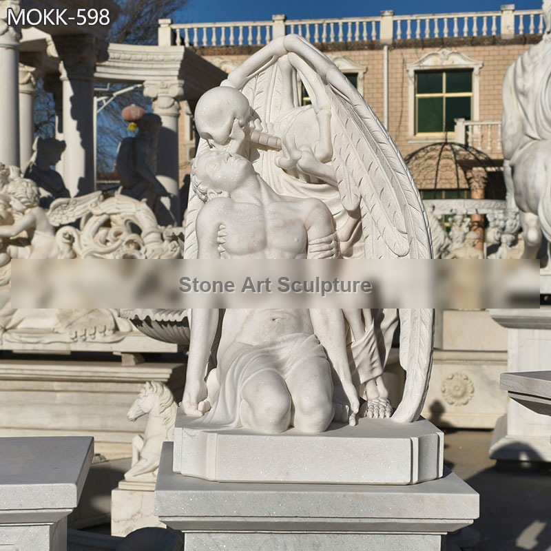 Marble the Kiss of Death Statue Replica for Cemetery MOKK- 598 detail image