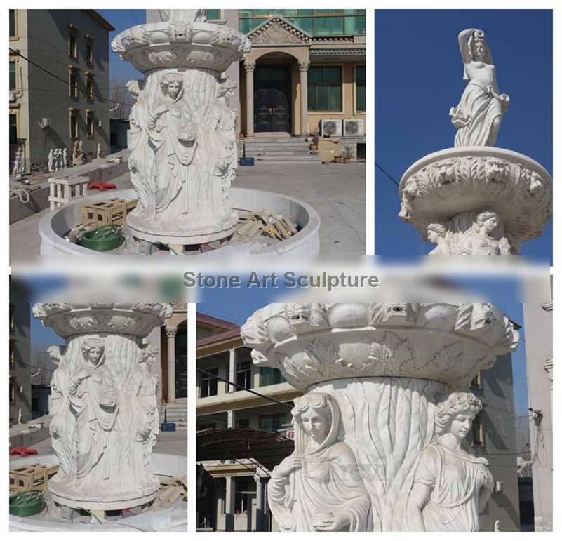 Large Tiered Marble Statuary Fountain for Garden Supplier MOKK-644 detail image