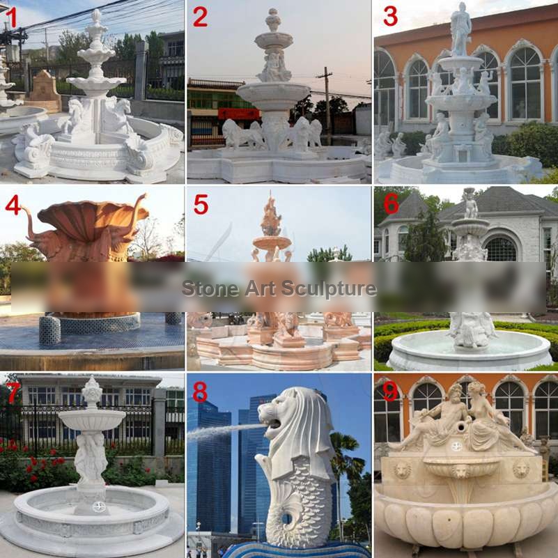 Large Tiered Marble Statuary Fountain for Garden Supplier MOKK-644 detail image
