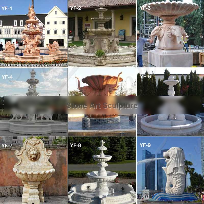 Customized Polished Granite Tiered Fountain Simple Style for Sale MOKK-663 detail image