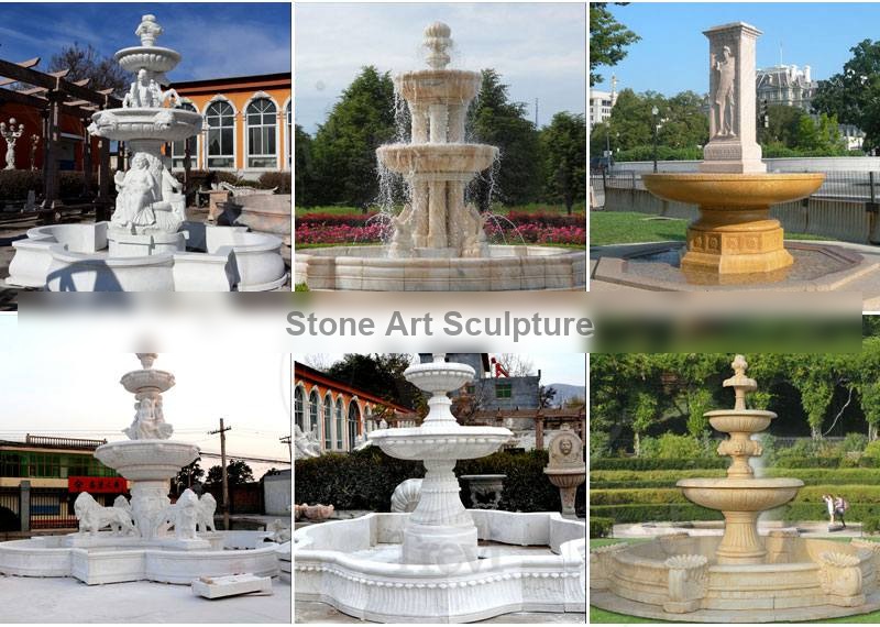Customized Polished Granite Tiered Fountain Simple Style for Sale MOKK-684 detail image