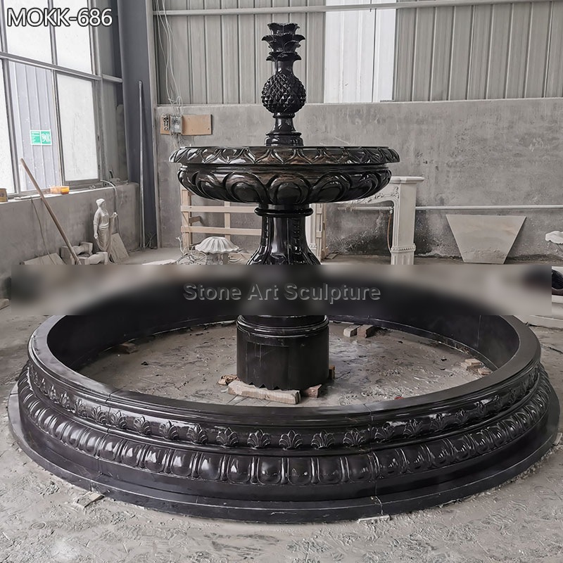 Black Granite Water Fountain for Outdoor MOKK-686 detail image