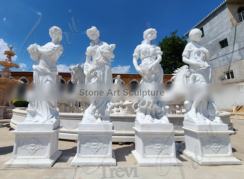 Garden Marble life-size Ornaments Four Seasons Statue for Sale MOKK-691 detail image
