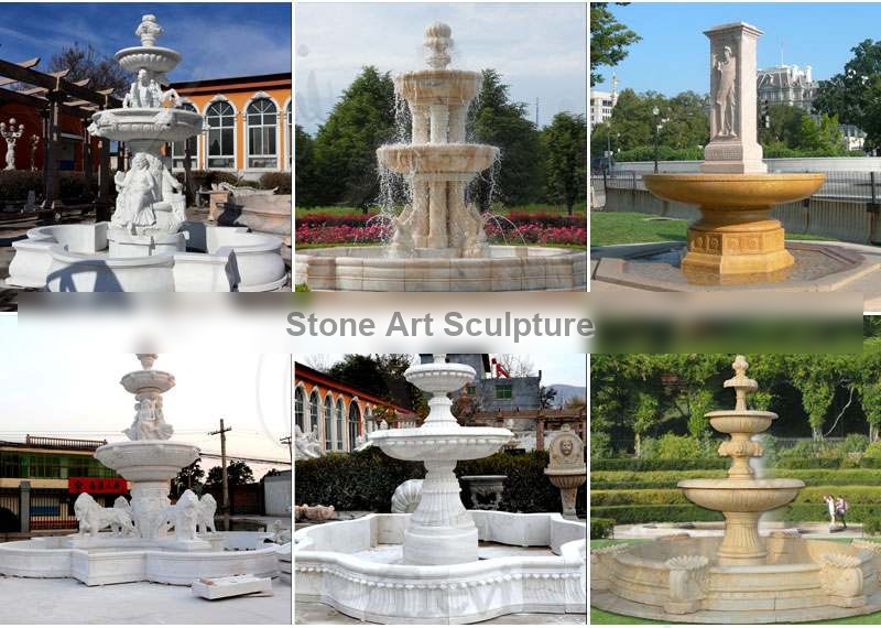Outdoor Decoration Tiered Marble Water Lion Fountain for Sale MOKK-729 detail image