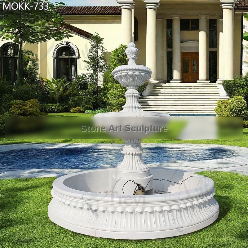 Medium Size Outdoor Marble Fountain Garden Decoration for Sale MOKK-733
