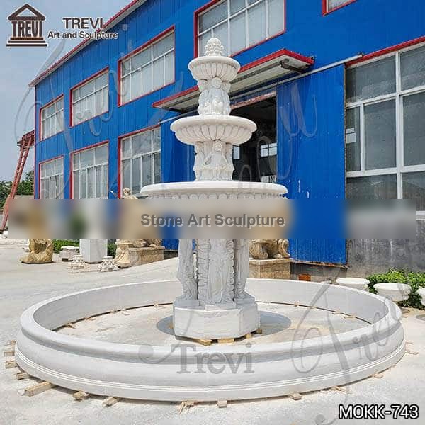 Outdoor Marble Woman Water Fountain Manufacturer MOKK-743