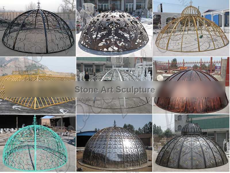 Vintage Style Marble Gazebo Outdoor Garden Decoration Supplier MOKK-748 detail image