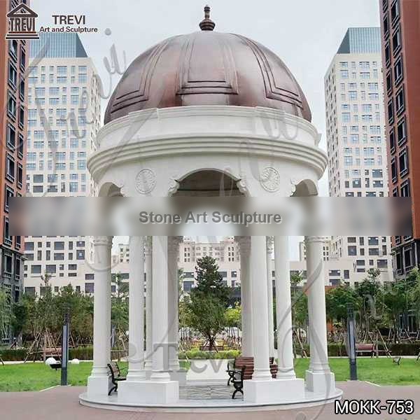 Customized Sandstone Gazebo Garden Decoration China Supplier MOKK-752