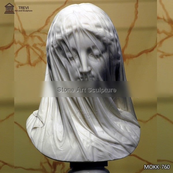 Home Decoration Carrara Marble Virgin Veil Madonna Bust for Sale MOKK-760