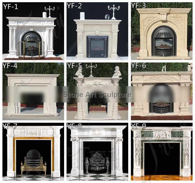 Hand Carved French Marble Fireplace Surround for Sale MOKK-768 detail image