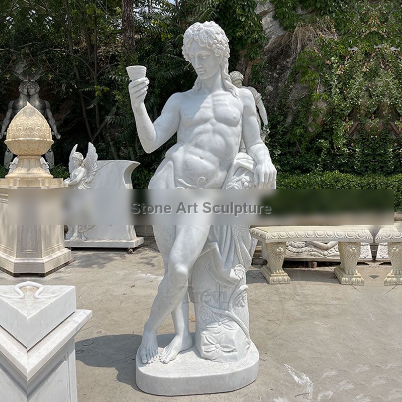 Marble Famous Garden Sculptures God of Wine Dionysus for sale MOKK-77 detail image