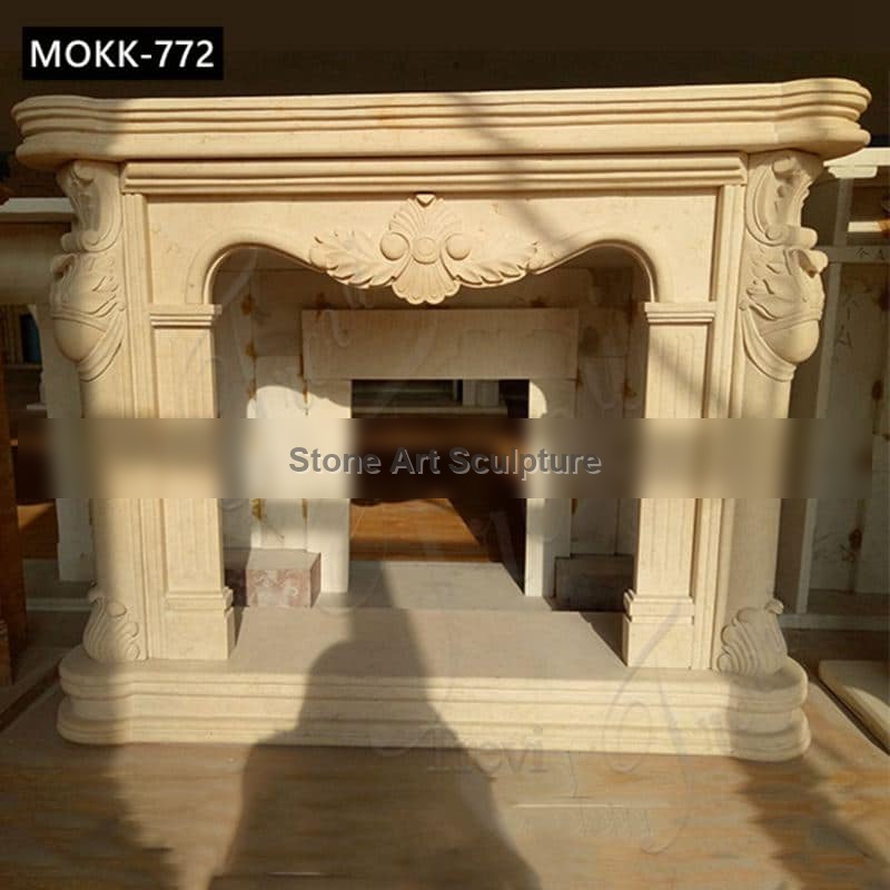 Home Decoration French Marble Fireplace surround for Sale MOKK-772 detail image