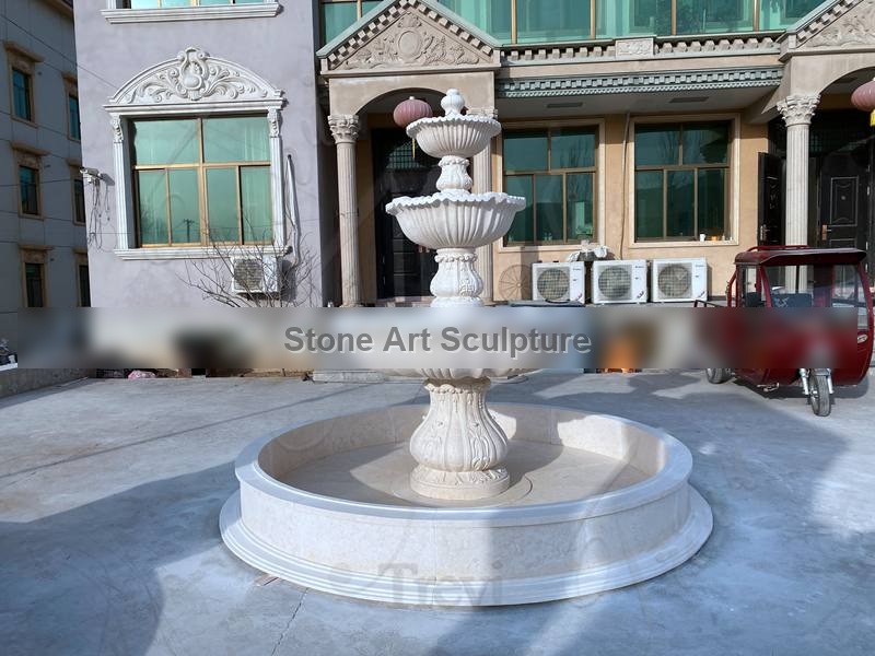 French Tiered Marble Water Fountain for Backyard Decor Sale MOKK-787 detail image