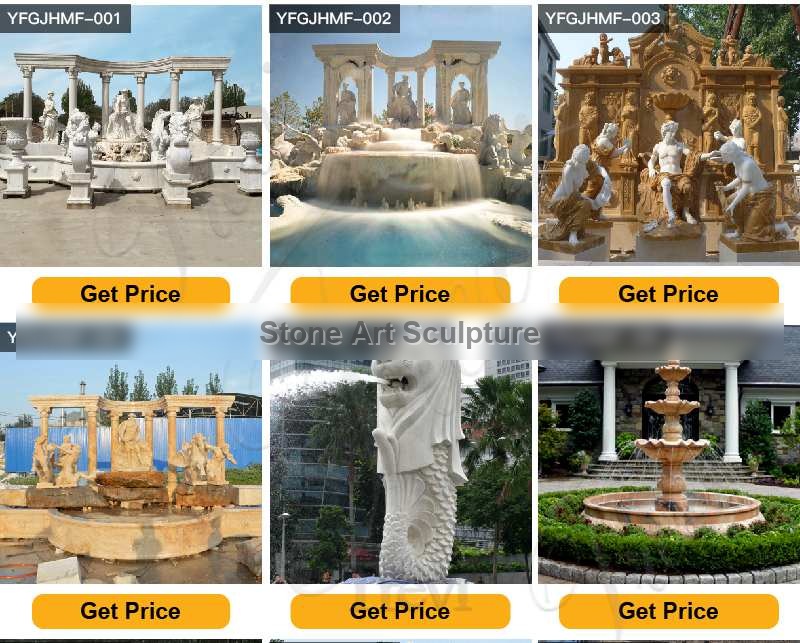 Outdoor Marble Woman Fountain with Lion Manufacturer MOKK-788 detail image