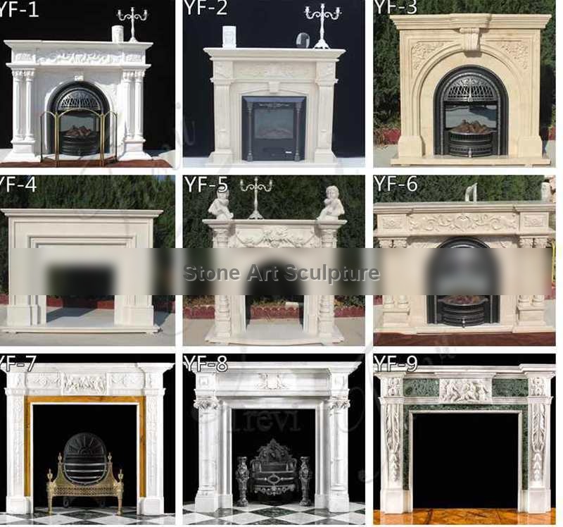 Indoor Modern White Marble Fireplace Facing for Sale MOKK-790 detail image