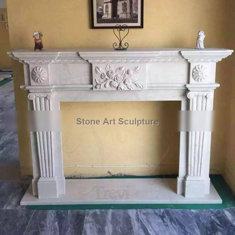Classical Marble Fireplace Mantel Home Art Decor for Sale MOKK-791 detail image