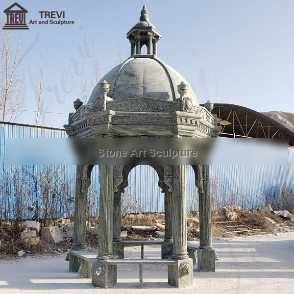 Vintage Grey Marble Gazebo Garden Decoration for Sale MOKK-808