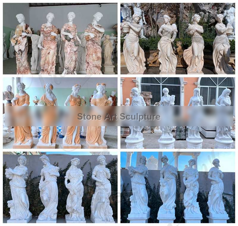 Garden Marble Statues Beige Four Seasons Goddess Sale MOKK-810 detail image