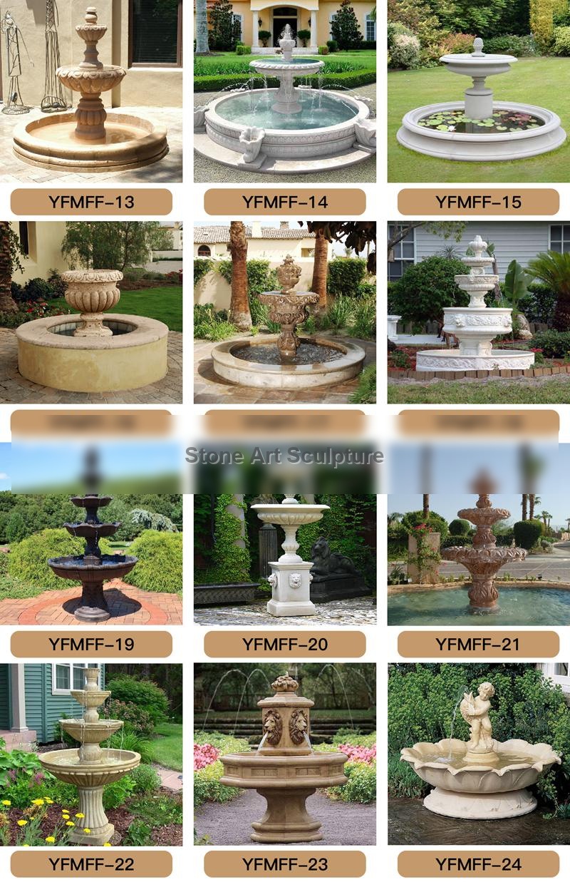 Outdoor Marble Water Fountain Yard Decoration for Sale detail image