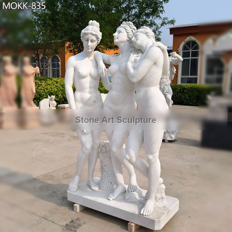 Classical Art Marble Three Graces Sculpture for Sale MOKK-835 detail image