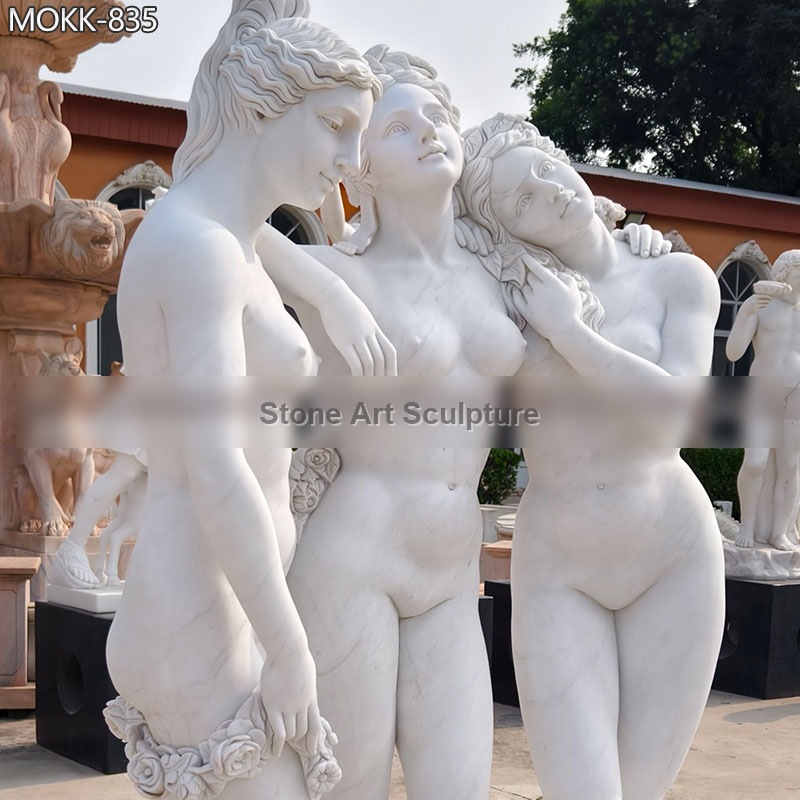 Classical Art Marble Three Graces Sculpture for Sale MOKK-835 detail image