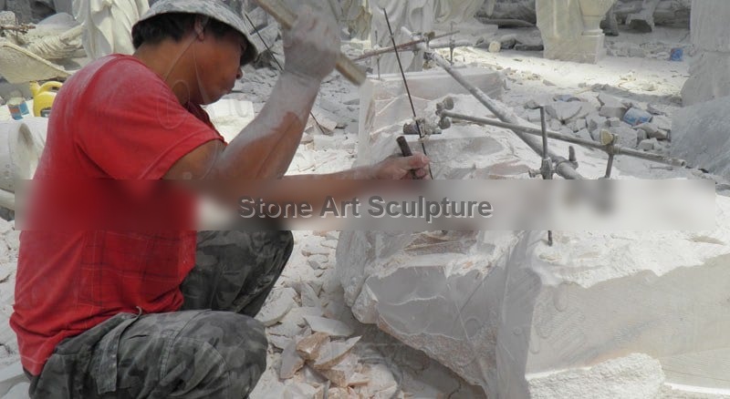 Life Size Marble Statue Angel Statue for Garden Decoration MOKK-847 detail image
