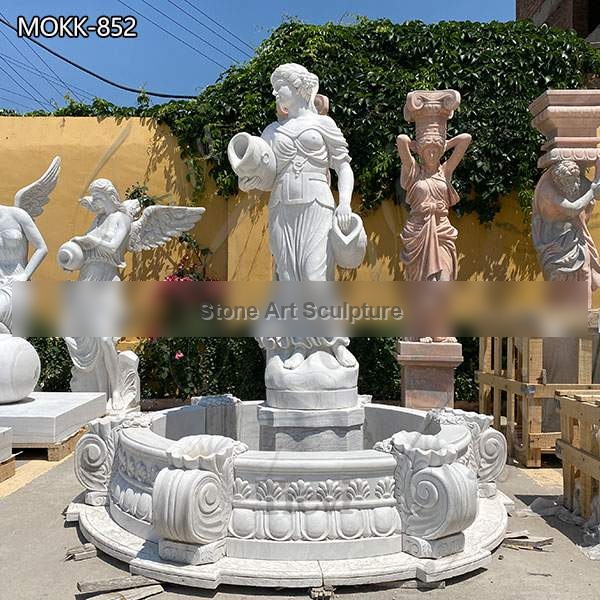 Marble Water Woman Fountain Outdoor Garden Decor for Sale MOKK-852