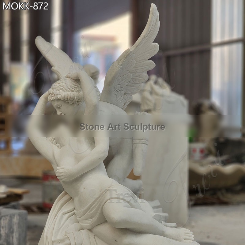 Life Size Cupid and Psyche Marble Angel Statue for Sale MOKK-872 detail image
