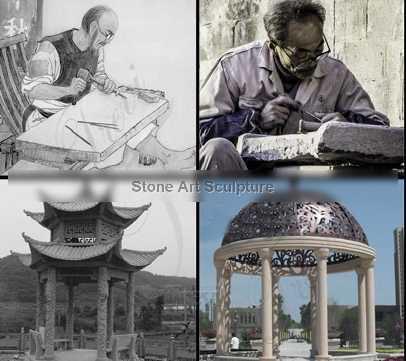 Natural Luxurious Marble Gazebo Home Decor for Sale MOKK-875 detail image