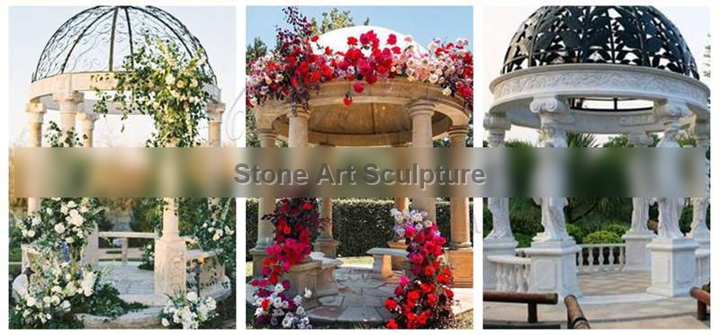 Natural Luxurious Marble Gazebo Home Decor for Sale MOKK-875 detail image