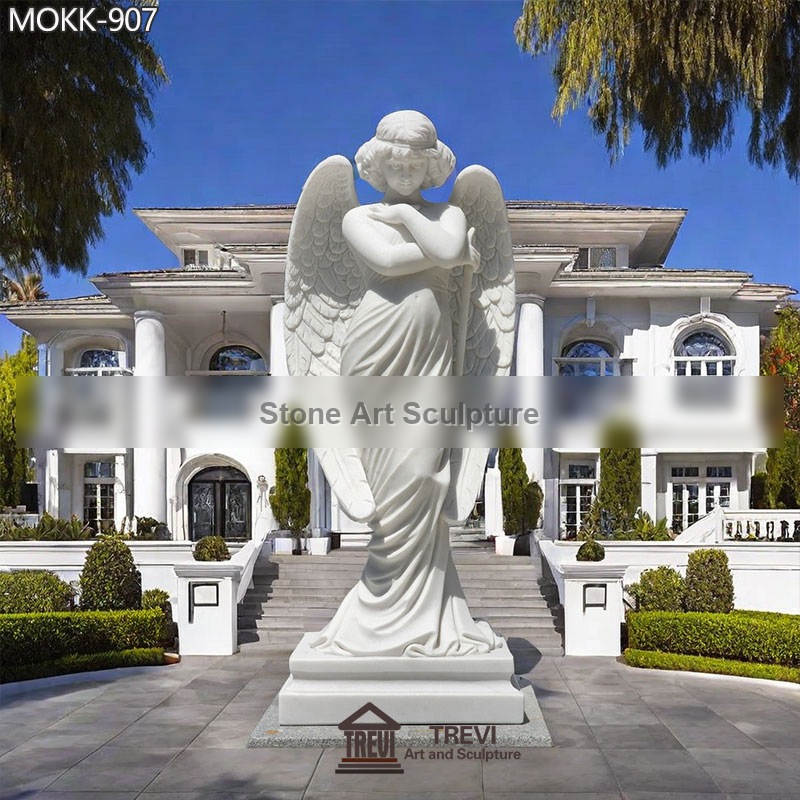 Marble Monteverde Angel Statue Garden Art Decor for Sale MOKK-907 detail image