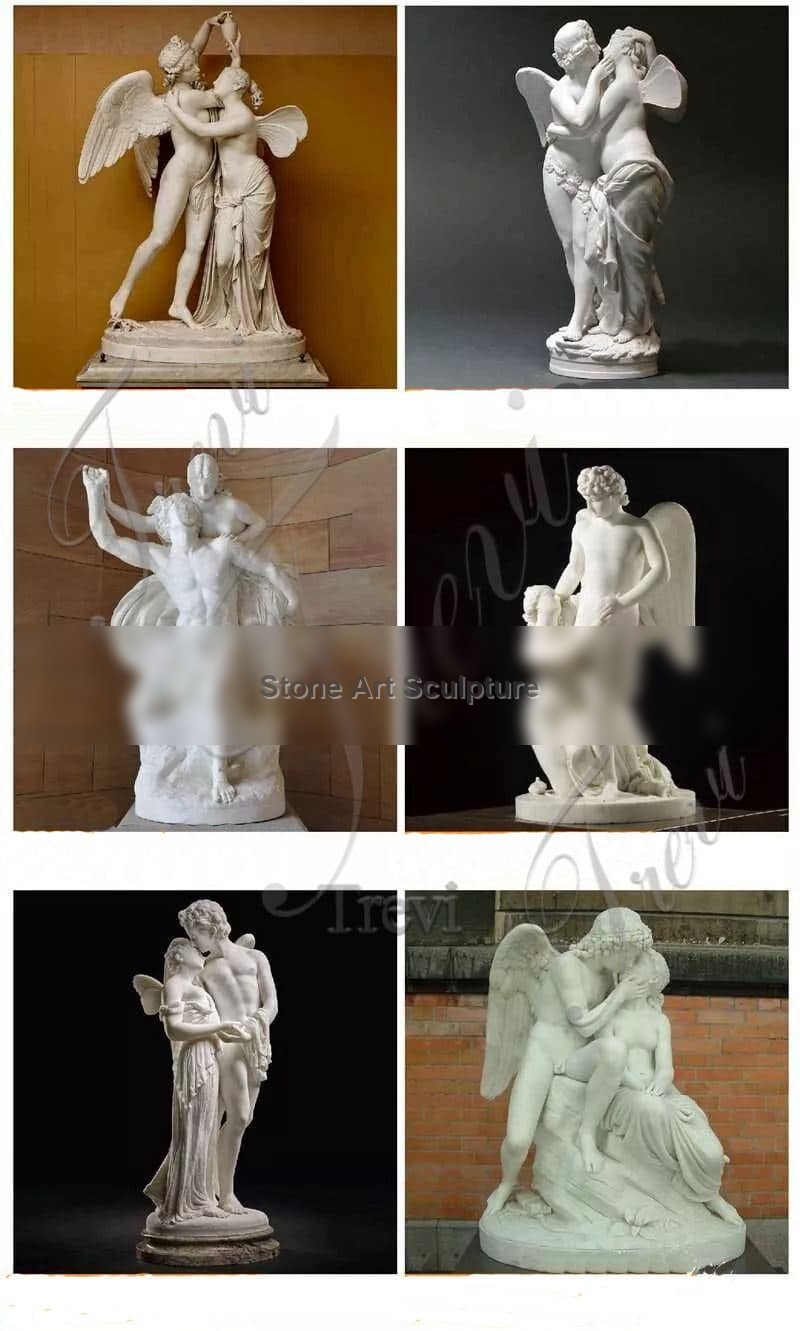 Famous Cupid and Psyche Marble Statue Garden Decor for Sale MOKK-938 detail image