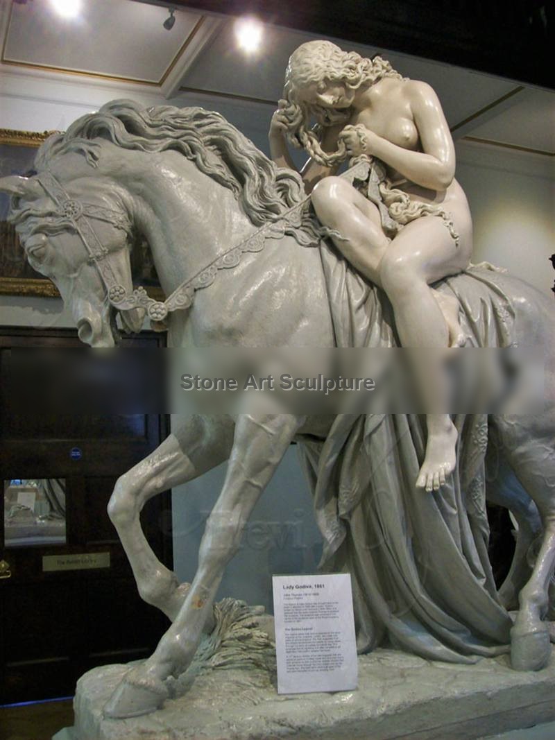 Classical Marble Lady Godiva Statue Garden Decor for Sale MOKK-939 detail image