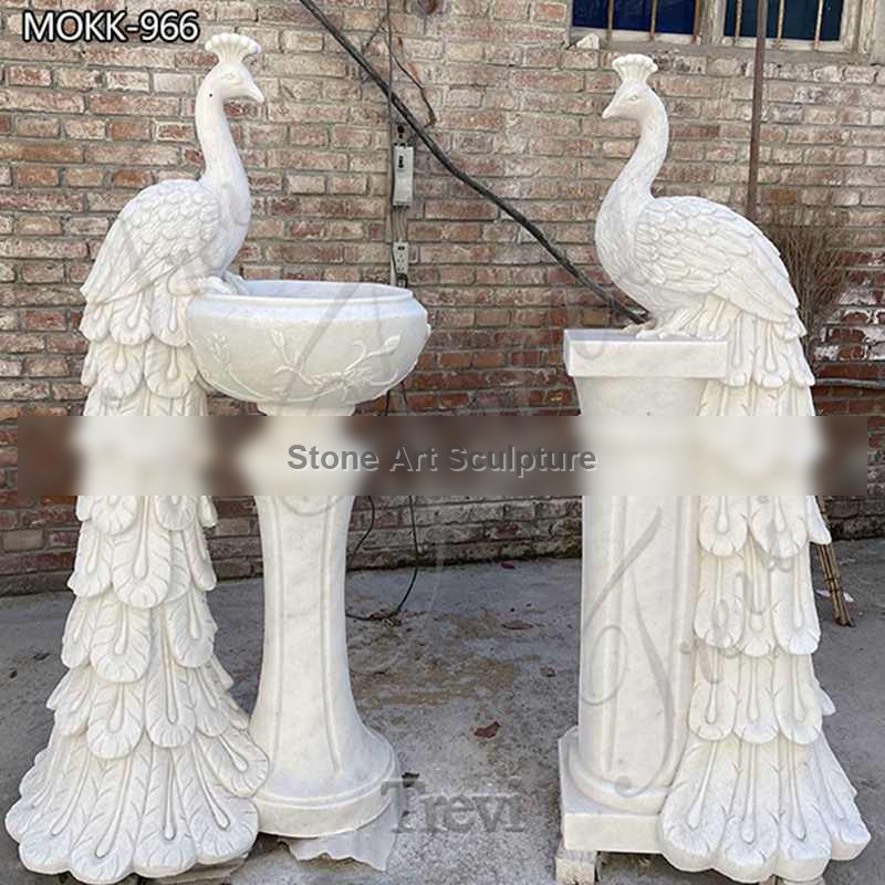 Large Outdoor Stone Flower Pots Peacock Decor for Sale MOKK-966