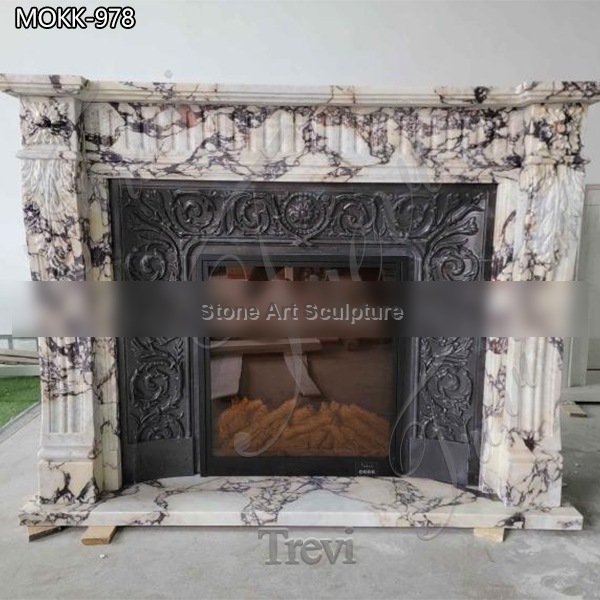 Modern Marble Craftsman Style Fireplace Mantels for Sale MOKK-978