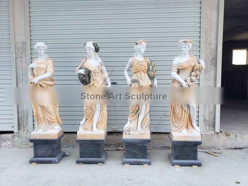 Outdoor Modern Marble Greek Garden Four Seasons Statues for Sale MOKK-984 detail image