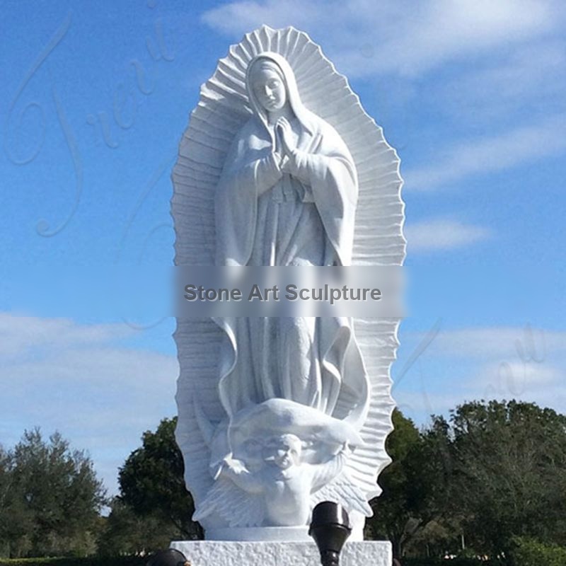 Our Lady of Guadalupe Outdoor Catholic Marble Statues for Sale TCH-116
