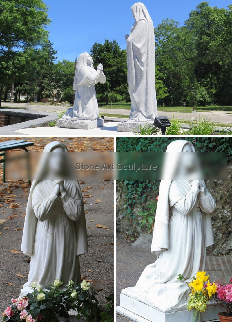 Our Lady of Lourdes Show miracle Vision to St Bernadette Statue at Grotto France TCH-62 detail image
