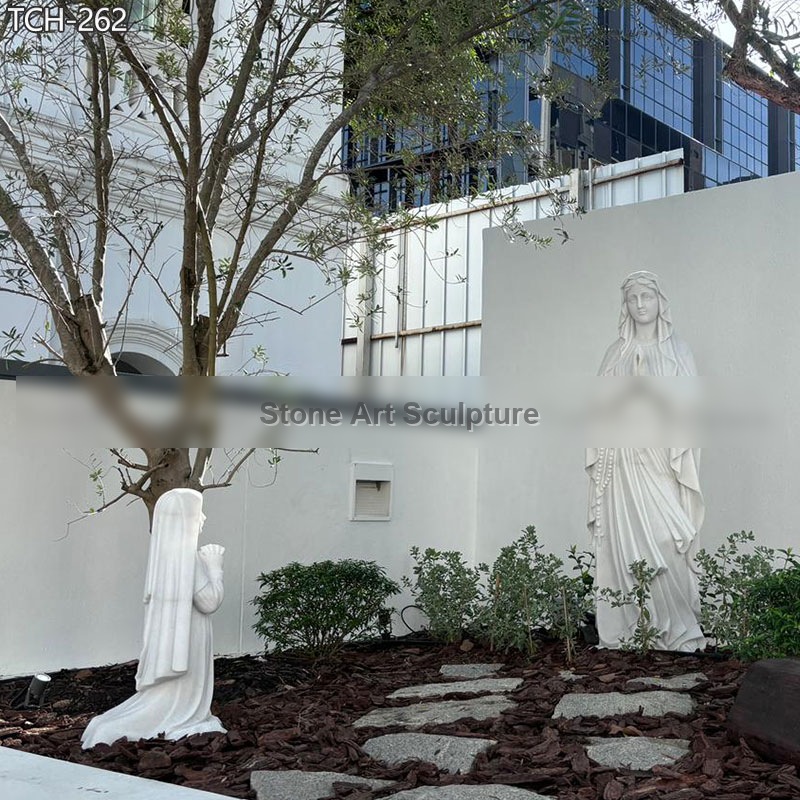 Our Lady of Lourdes Show miracle Vision to St Bernadette Statue at Grotto France TCH-62 detail image