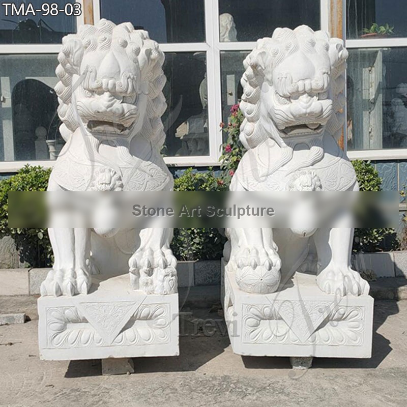 Outdoor Decor Guaridan Fu Dogs Pair in Front of Porch Sale TMA-99 detail image