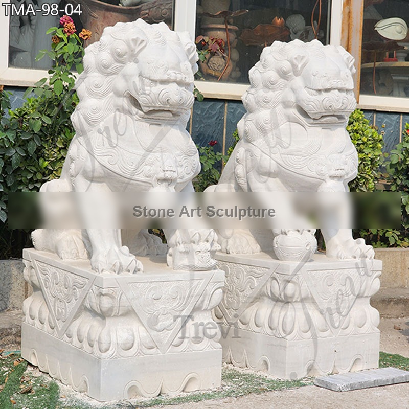 Outdoor Decor Guaridan Fu Dogs Pair in Front of Porch Sale TMA-99 detail image
