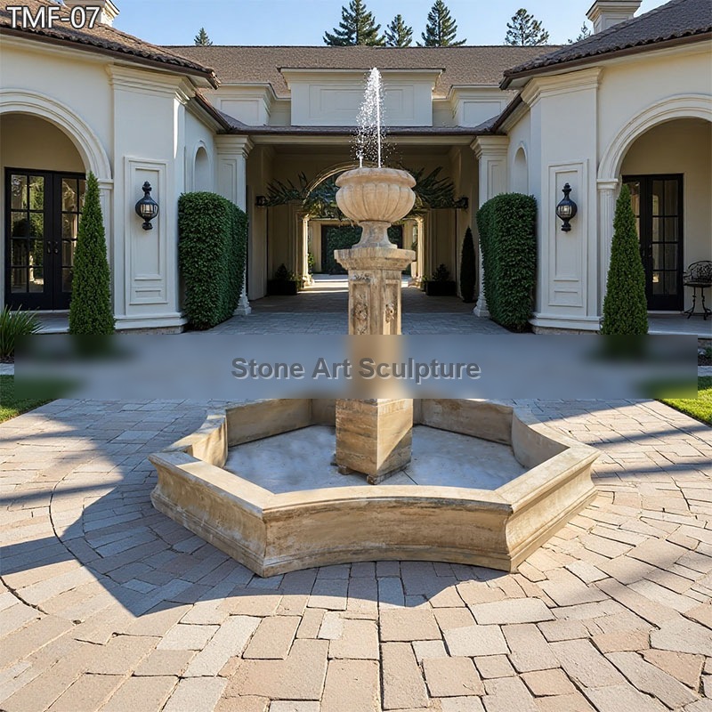 Outdoor French Marble Fountain for the Entrance TMF-07 detail image