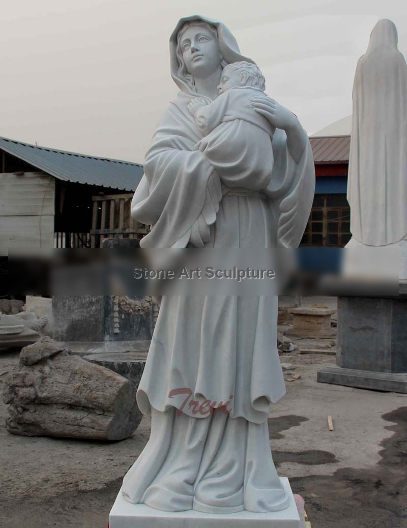 Outdoor religious statues of madonna and child garden statues for sale TCH-55 detail image