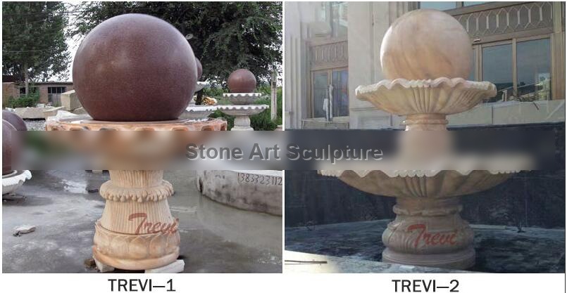 Outdoor two tiers spinning ball water feature for sale MOKK-183 detail image
