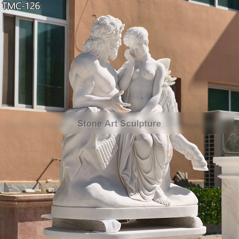 Pan Comforting Psyche Marble Statue Replica TMC-126 detail image