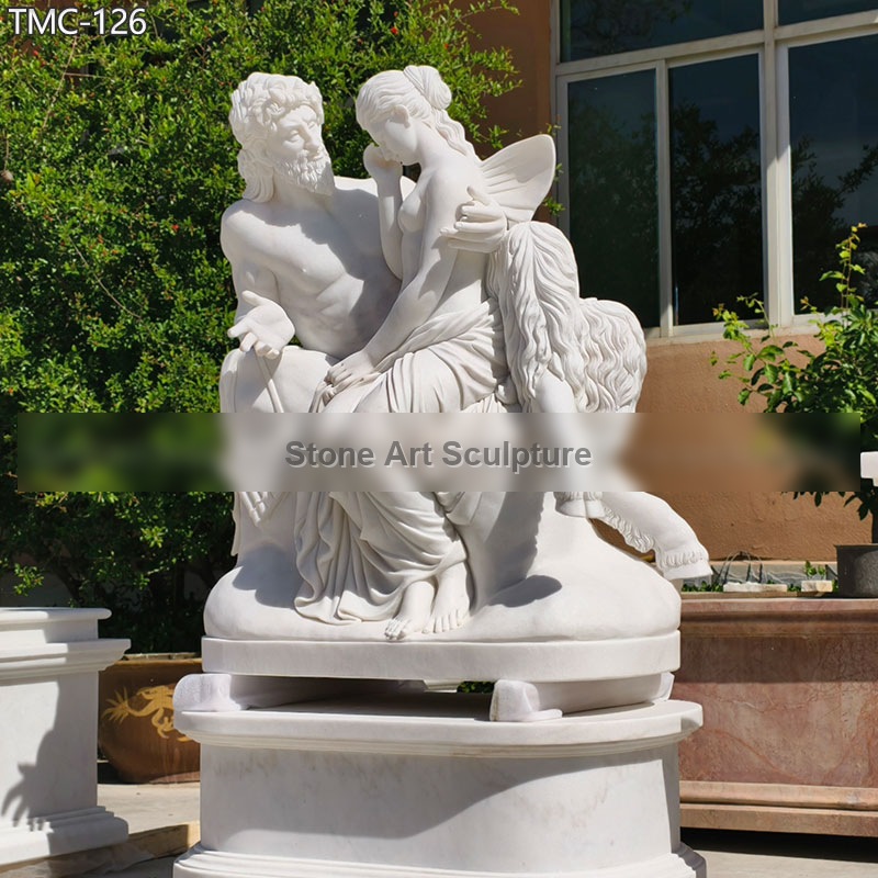 Pan Comforting Psyche Marble Statue Replica TMC-126 detail image